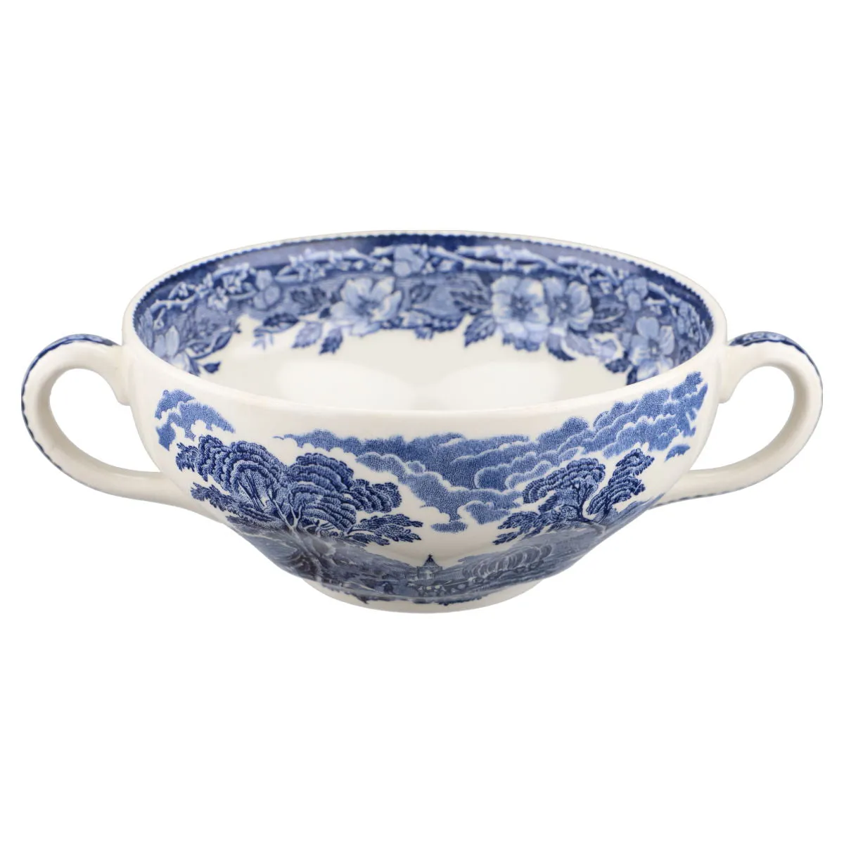 Suppentasse - Enoch Wedgwood Woodland blue blau