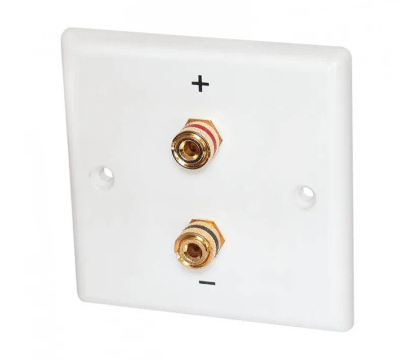 Lautsprecherdose Wand Dose Blende Mono 2 Bananenbuchsen