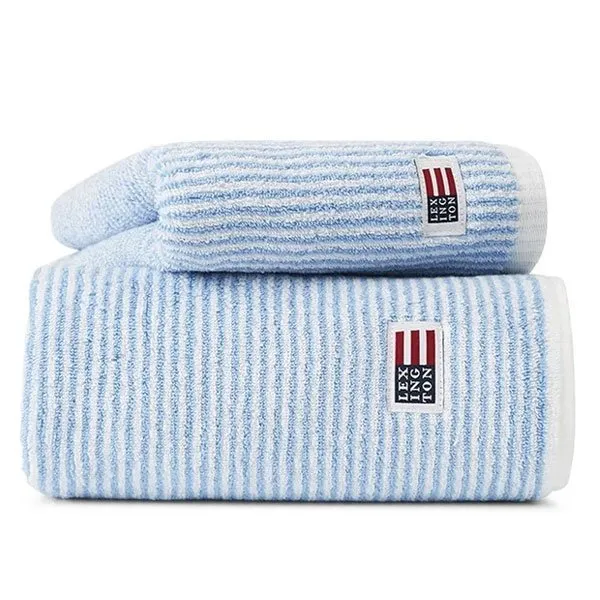 Lexington Handtuch Orignal Weiß Blau gestreift (30x50cm)