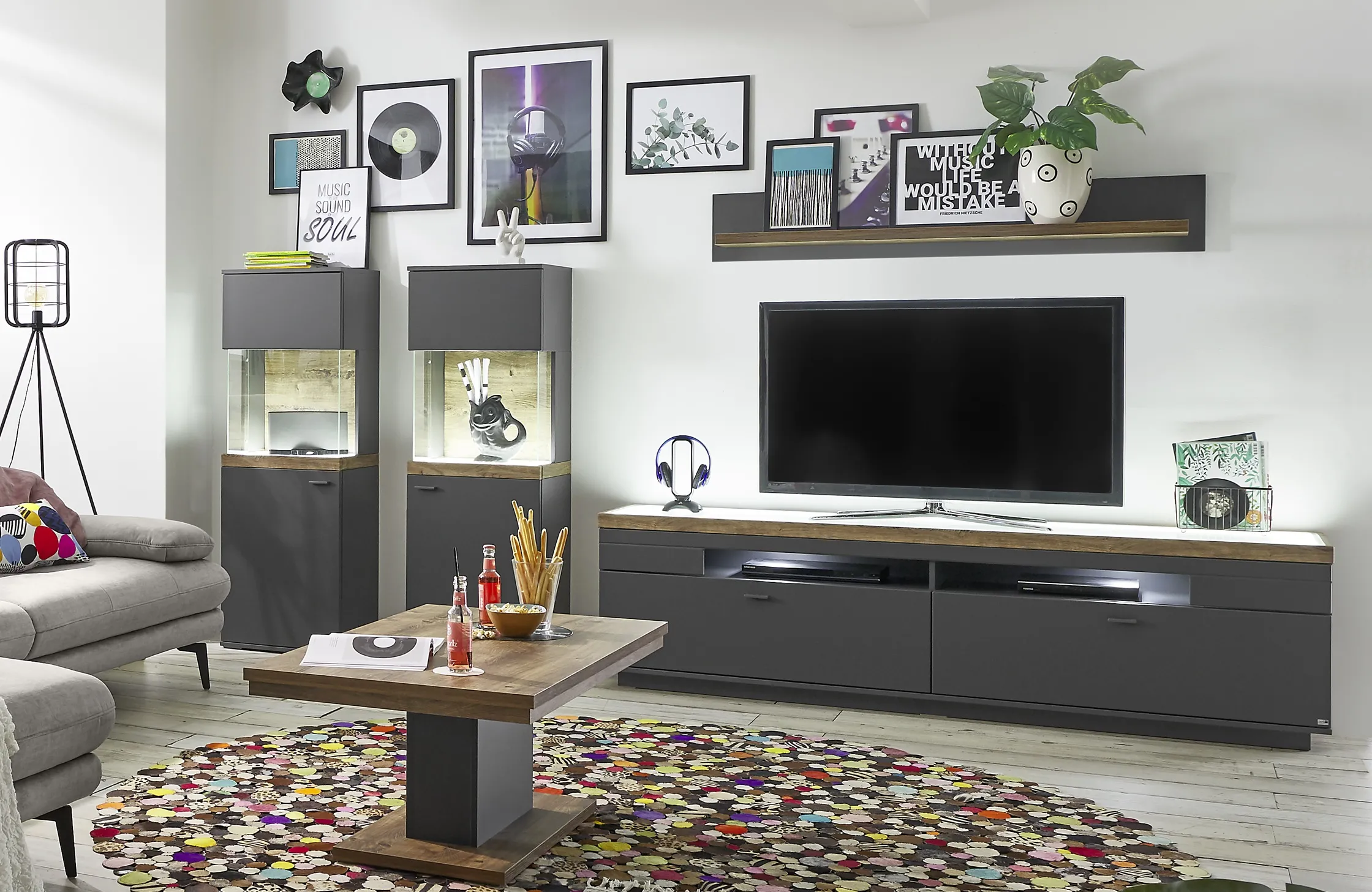 Wohnwand Musterring Set One Lancaster