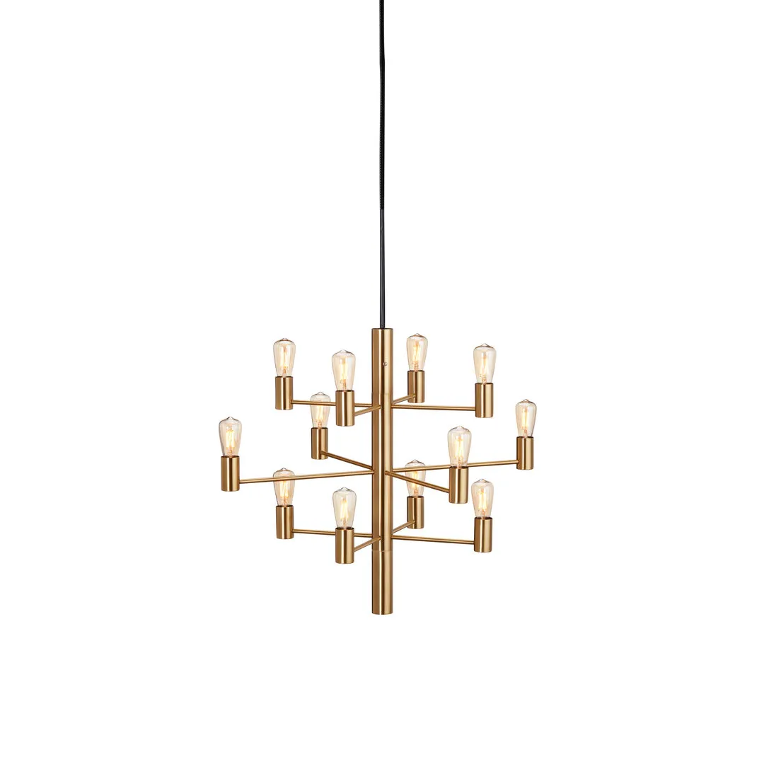 HERSTAL Manola Hängeleuchte, satiniertes messing