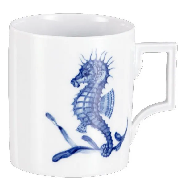 Meissen Henkelbecher Berlin Blue Treasure Seepferdchen