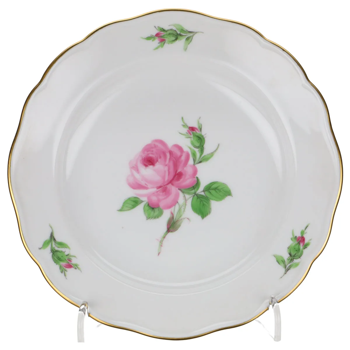 Mini- Dessertteller - Meissen Neuer Ausschnitt II.Wahl Rote Rose