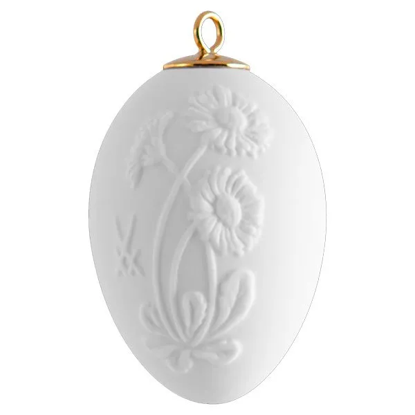 Meissen Osterei mit Relief Gänseblümchen