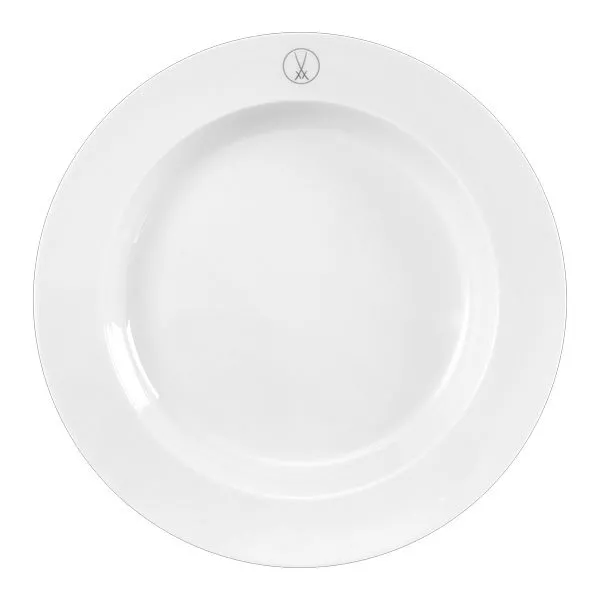 Meissen Suppenteller Swords Elegant Grey Schwertermedaillon (23cm)