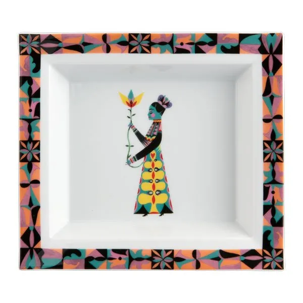 Meissen Vide-Poche Ablageschale Olaf Hajek Flower Ballet Frau