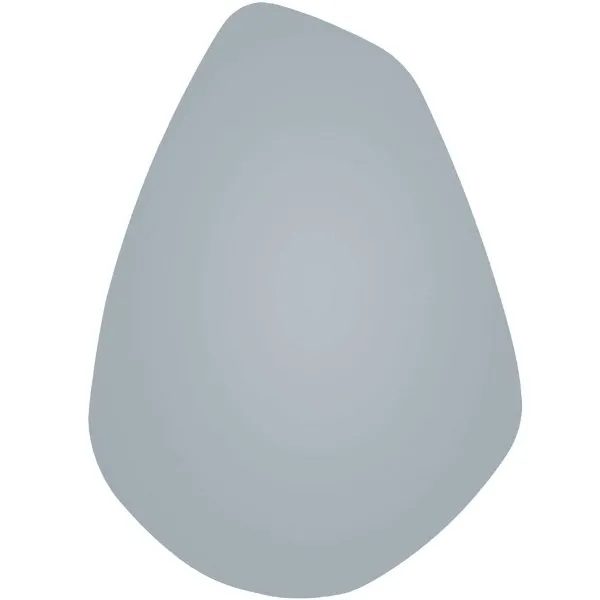 Present Time Spiegel Organic Oval Wide Dark Grey (40x55cm)