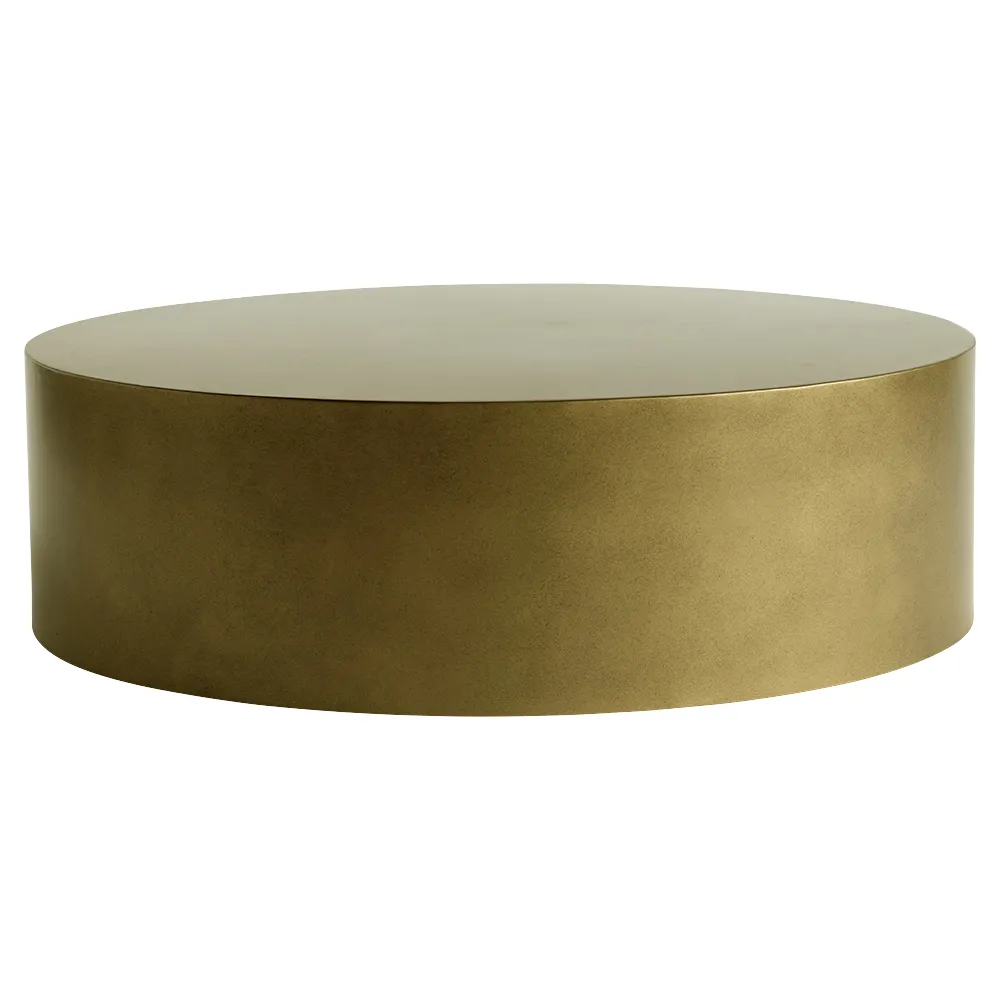 Tine K home Couchtisch - rund "Met" Metall gold