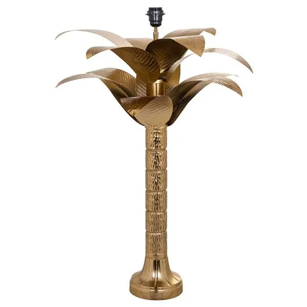 Richmond Interiors Tischlampe Fleur Palme Gold