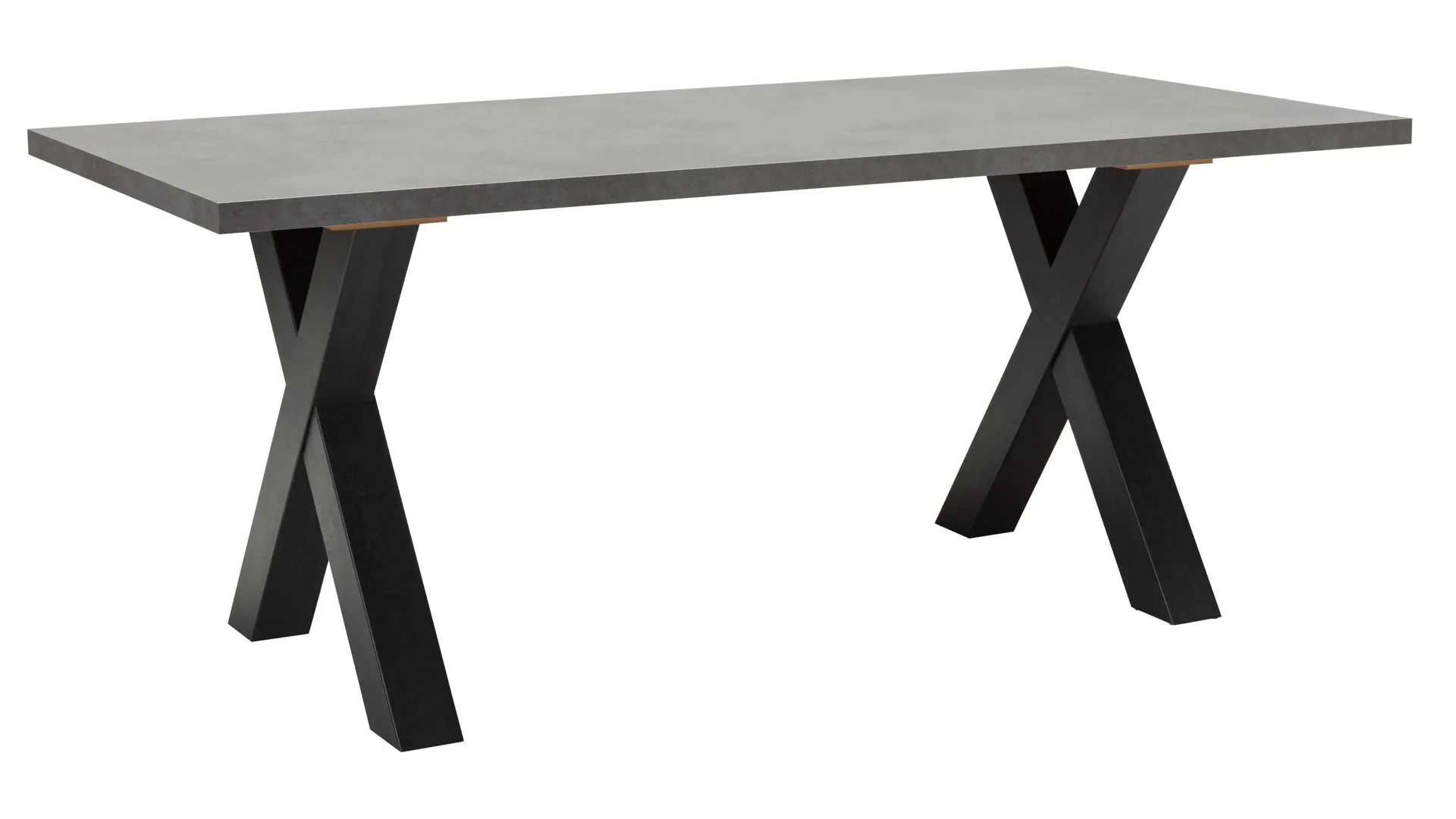 Esstisch-Serie The Big System - Esstisch, Graphit & Schwarzstahl - ca. 180 x 90 cm