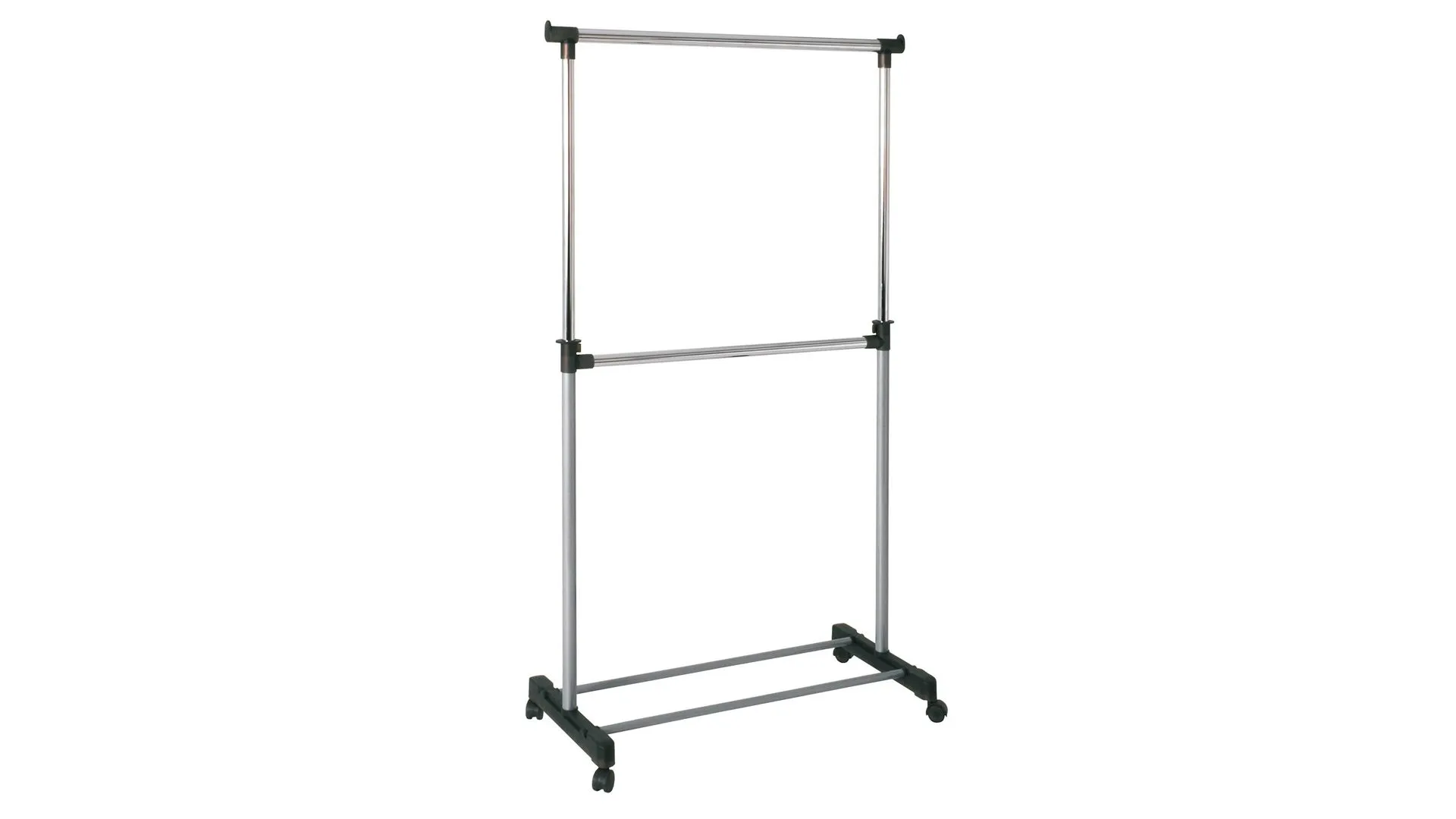 Rollgarderobe, Aluminium & Chrom – Breite ca. 90 cm