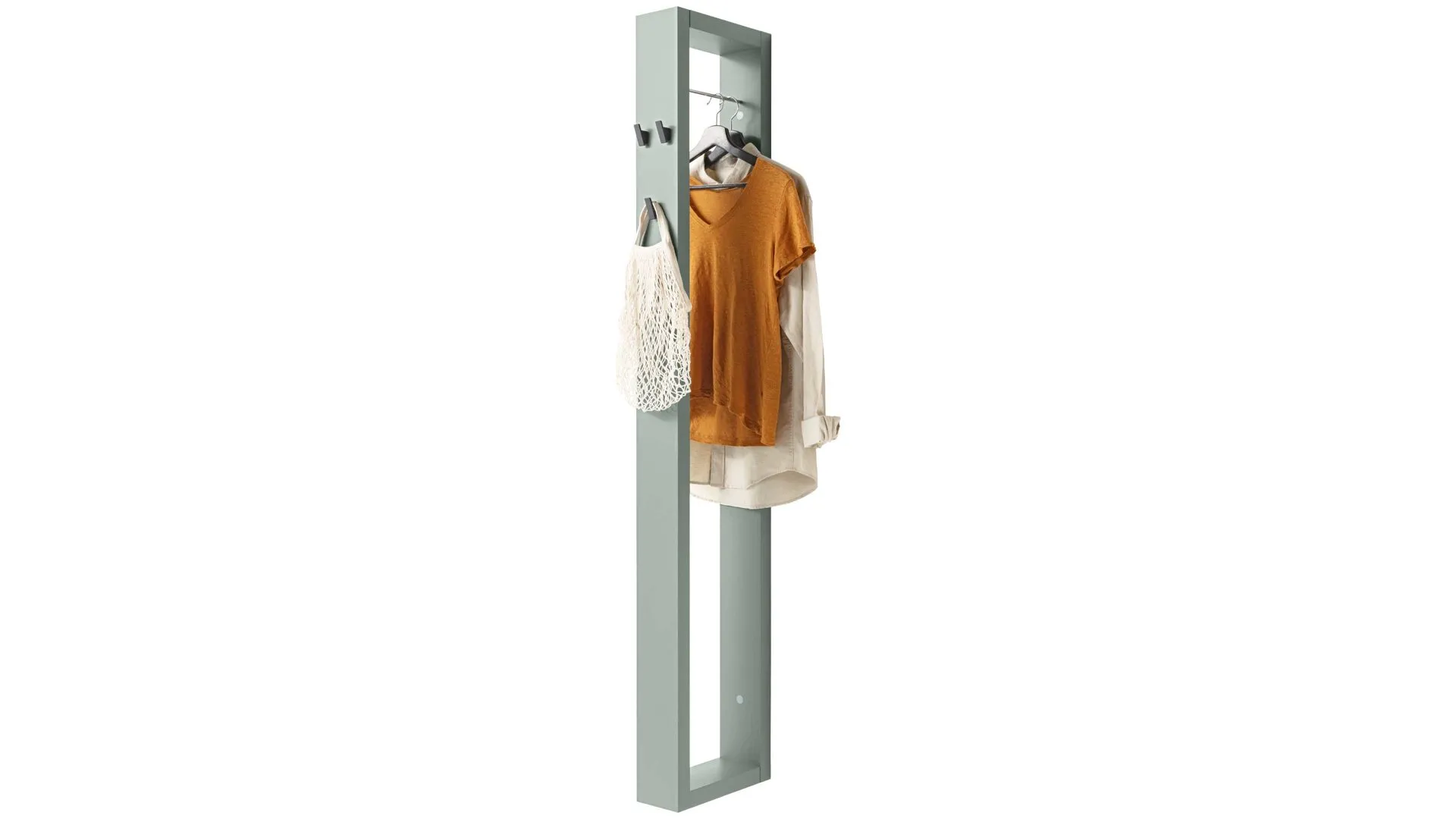 Garderobenserie Bonnie - Wandgarderobe, piniengrüner Mattlack - Höhe ca. 172 cm