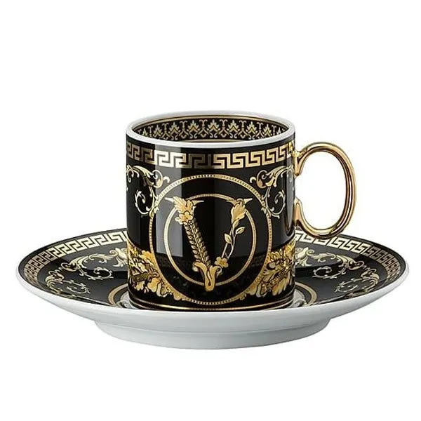 Versace by Rosenthal Espressotasse Virtus Gala Black (2-teilig)