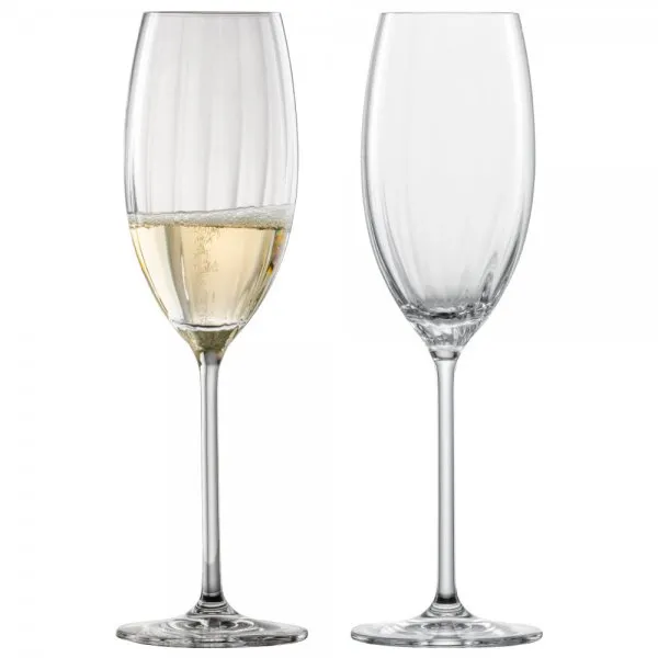 Zwiesel Glas Champagnerglas Set Prizma mit Moussierpunkt (280ml) (2-teilig)