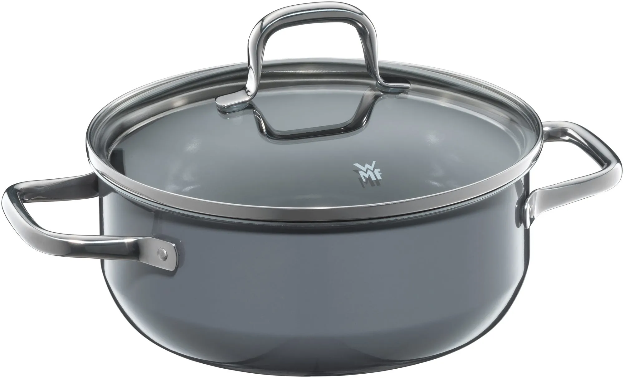 WMF Fusiontec Essential Bratentopf mit Deckel, 20 cm, Calm Grey