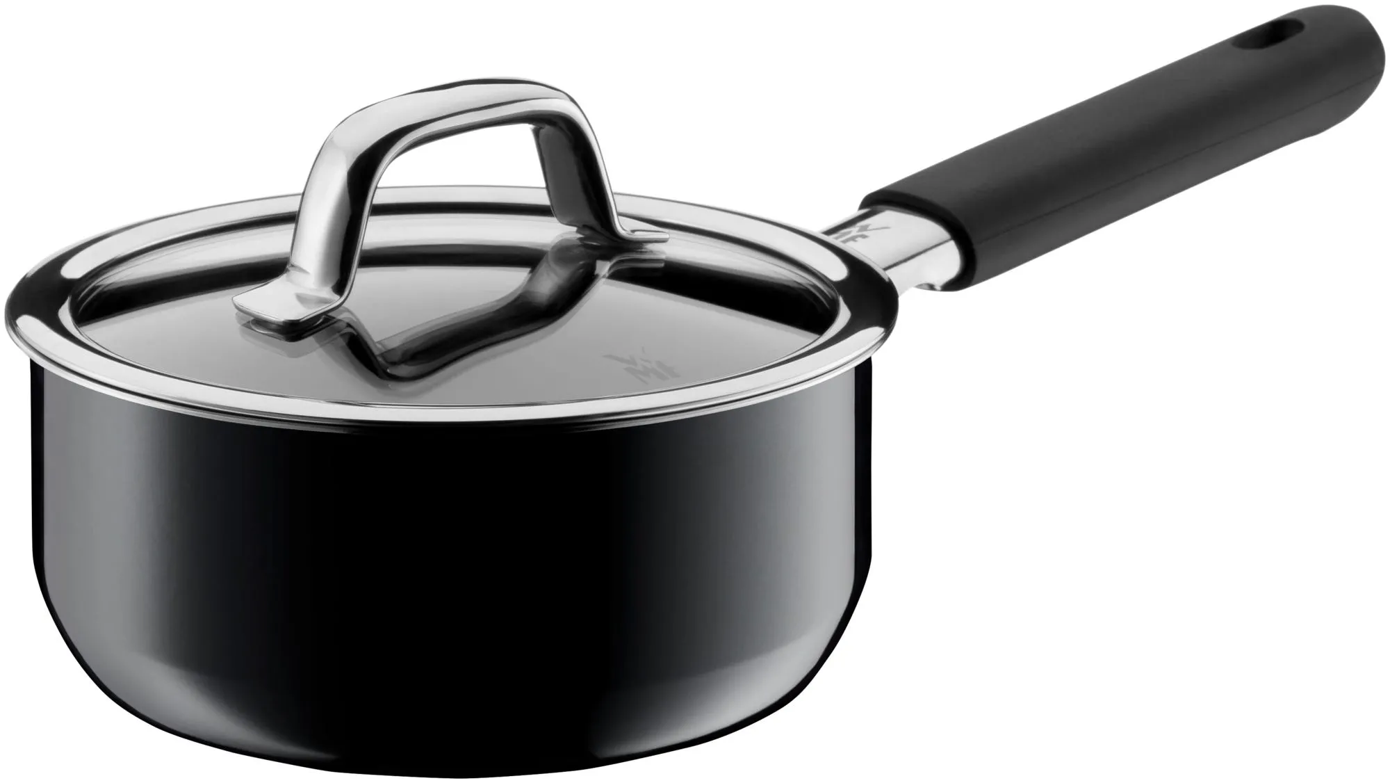 Fusiontec Mineral Stielkasserolle mit Deckel, 16 cm, Black