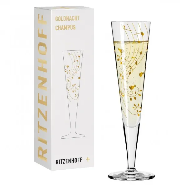 Champagnerglas Goldnacht 002