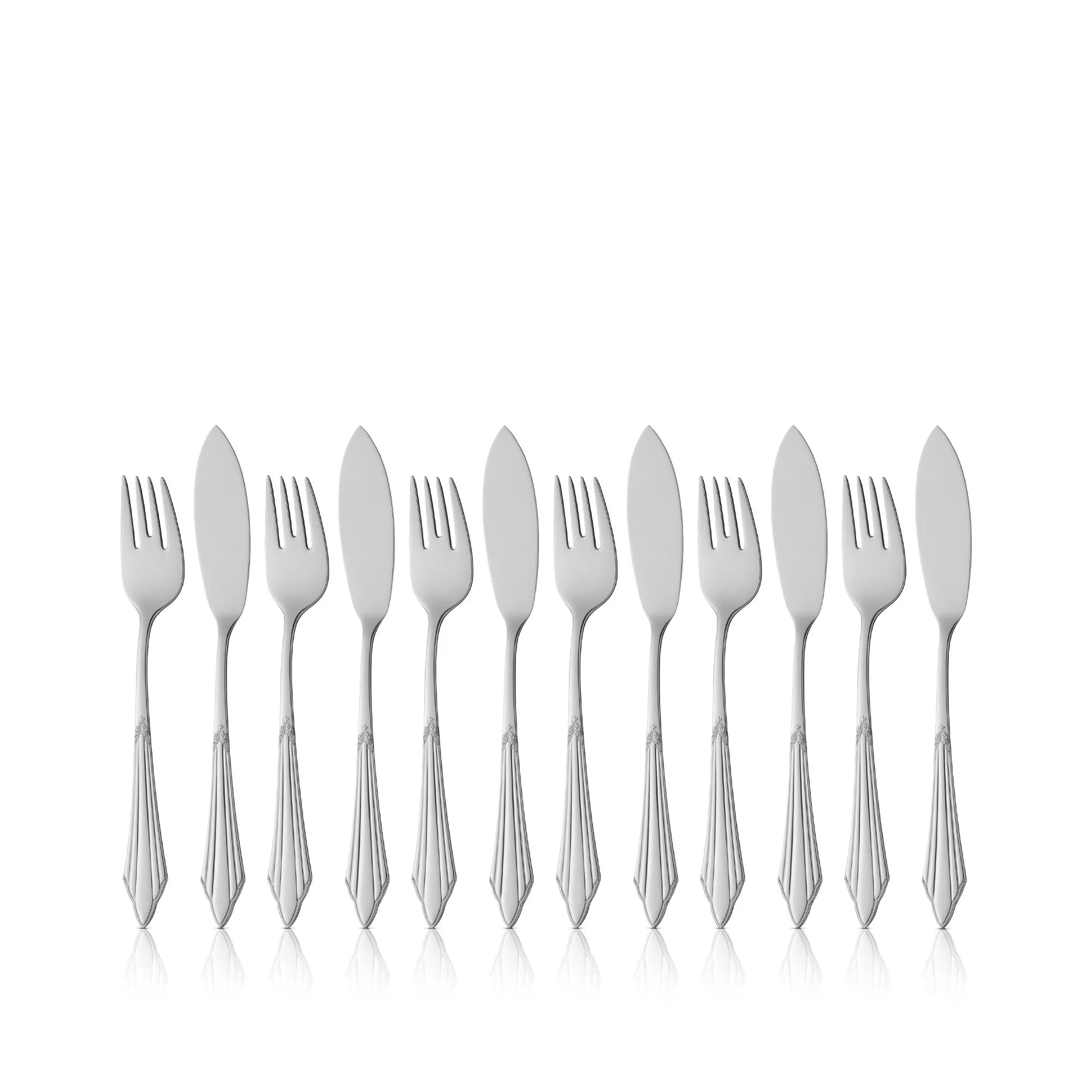 Fächer Fischbesteck-Set, 12-teilig, Cromargan protect®
