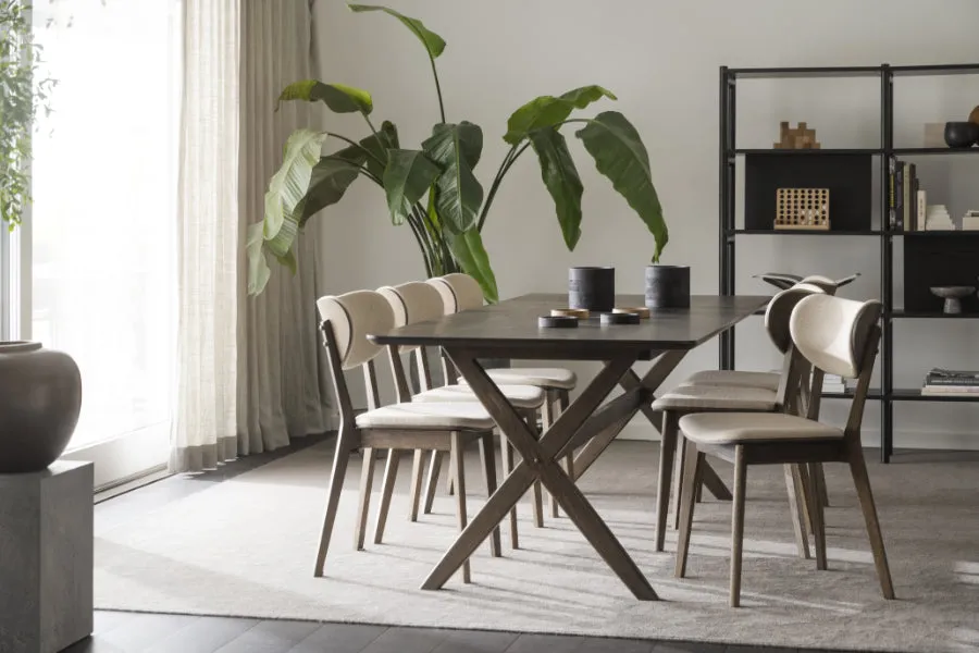 KATO Set of 2 Brown Oak Chairs Rowico