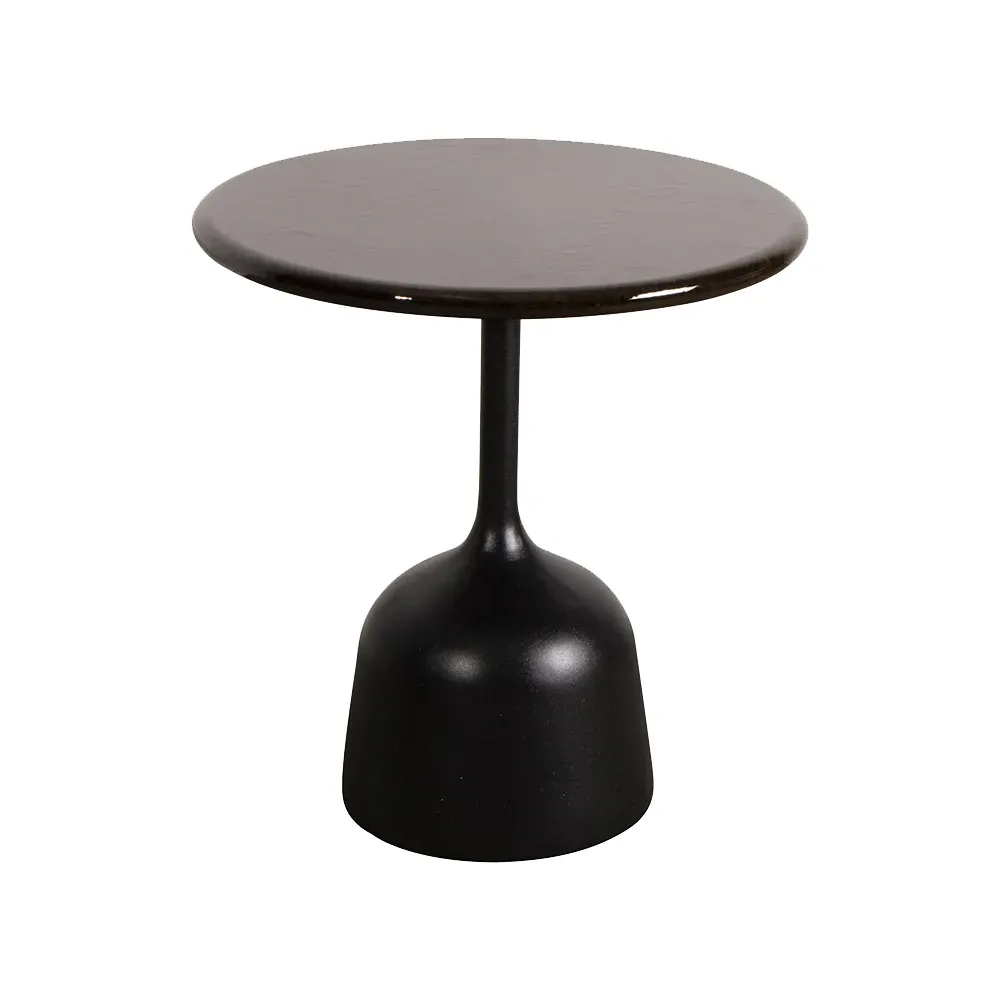 Cane-line Beistelltisch - rund "Glaze" Aluminium & Lavastein