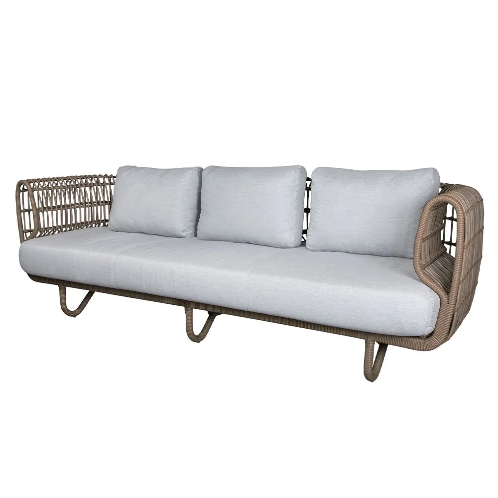 Cane-line Gartensofa 3 Sitzer "Nest" Polyrattan
