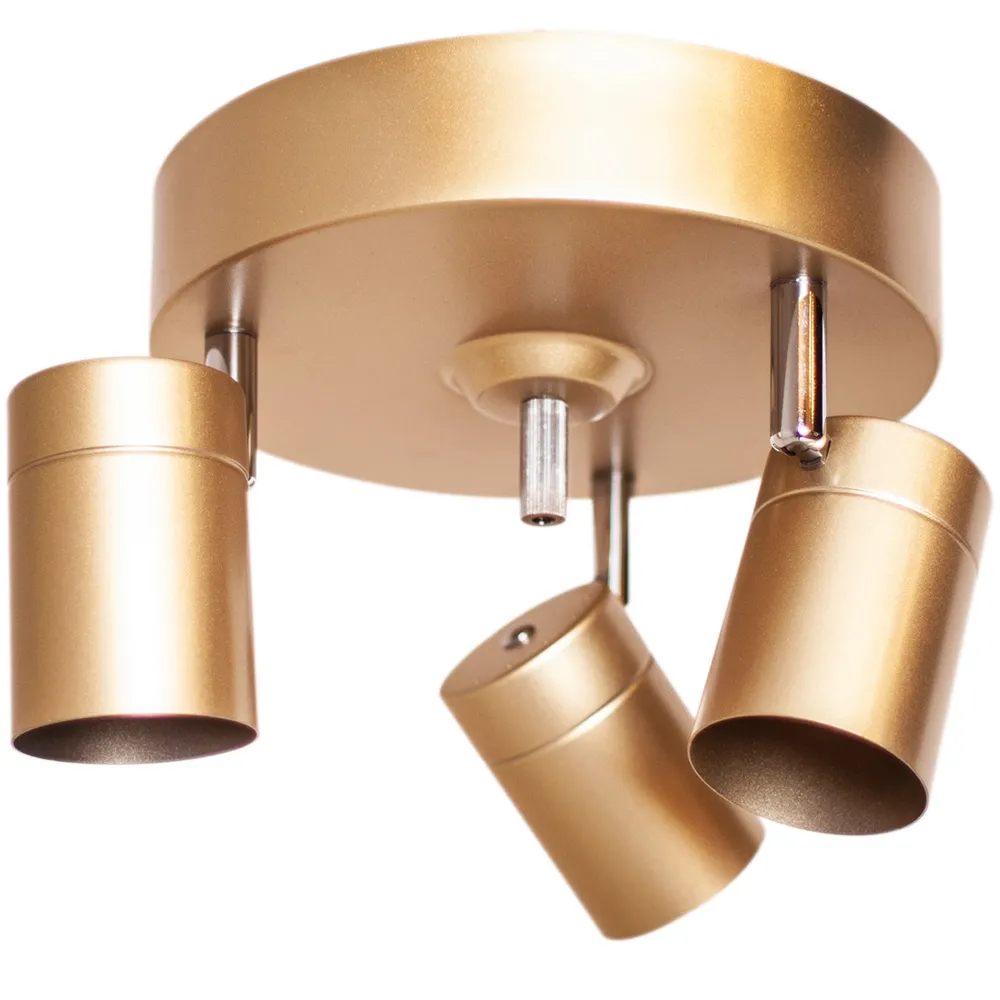 Deckenleuchte - rund "Corby" Metall gold