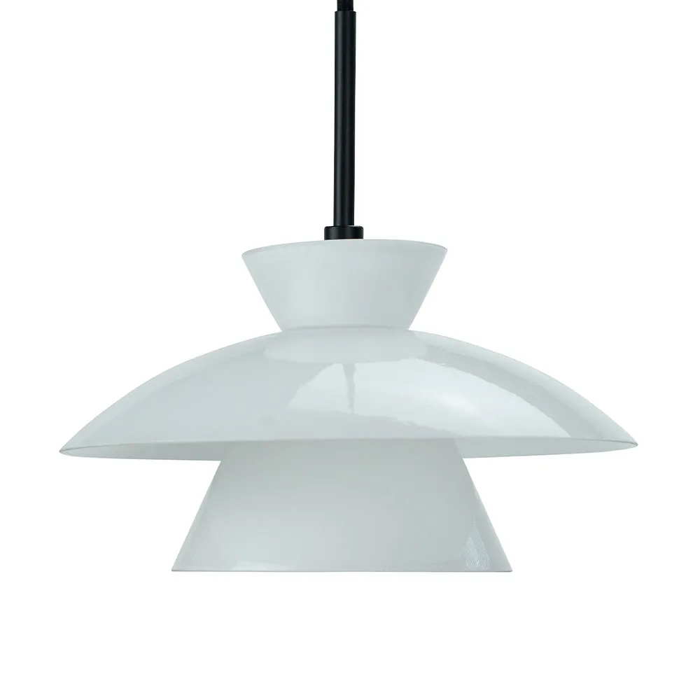 Hängeleuchte "Vachel" Glas weiß