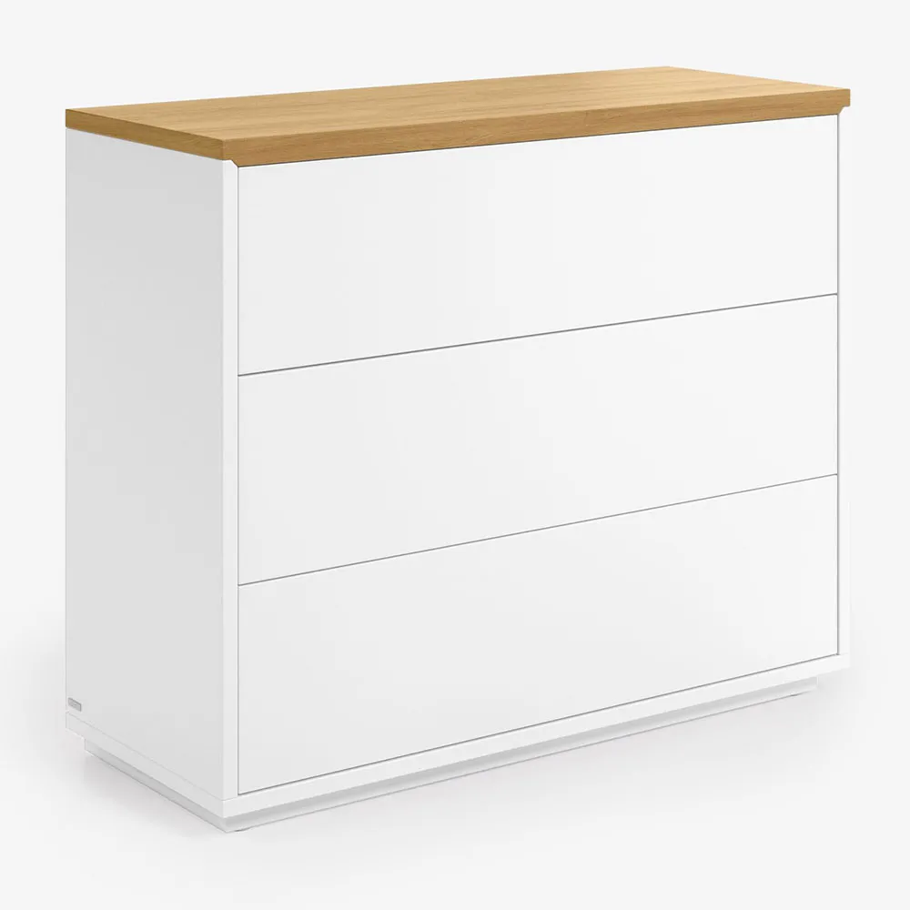 Kommode - mit 3 Schubladen "Aanisa" weiß