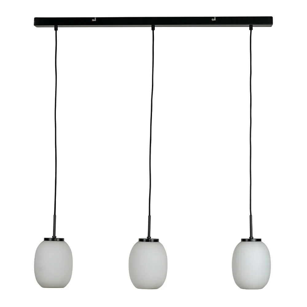 Pendelleuchte - 3-flammig "Dafi" Metall & Glas