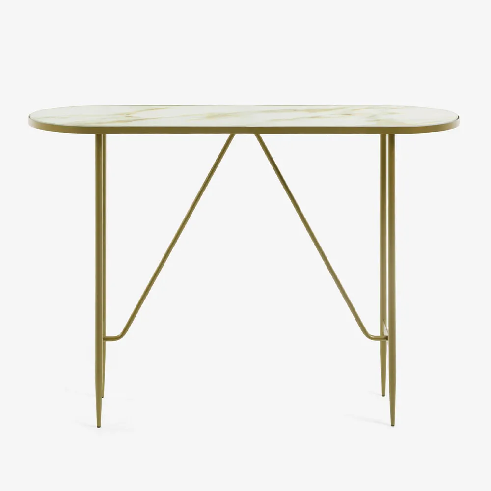 Konsolentisch "Eliara" Marmor-Optik gold
