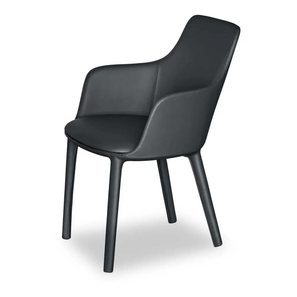 Armlehnstuhl "Isabell covered" schwarz