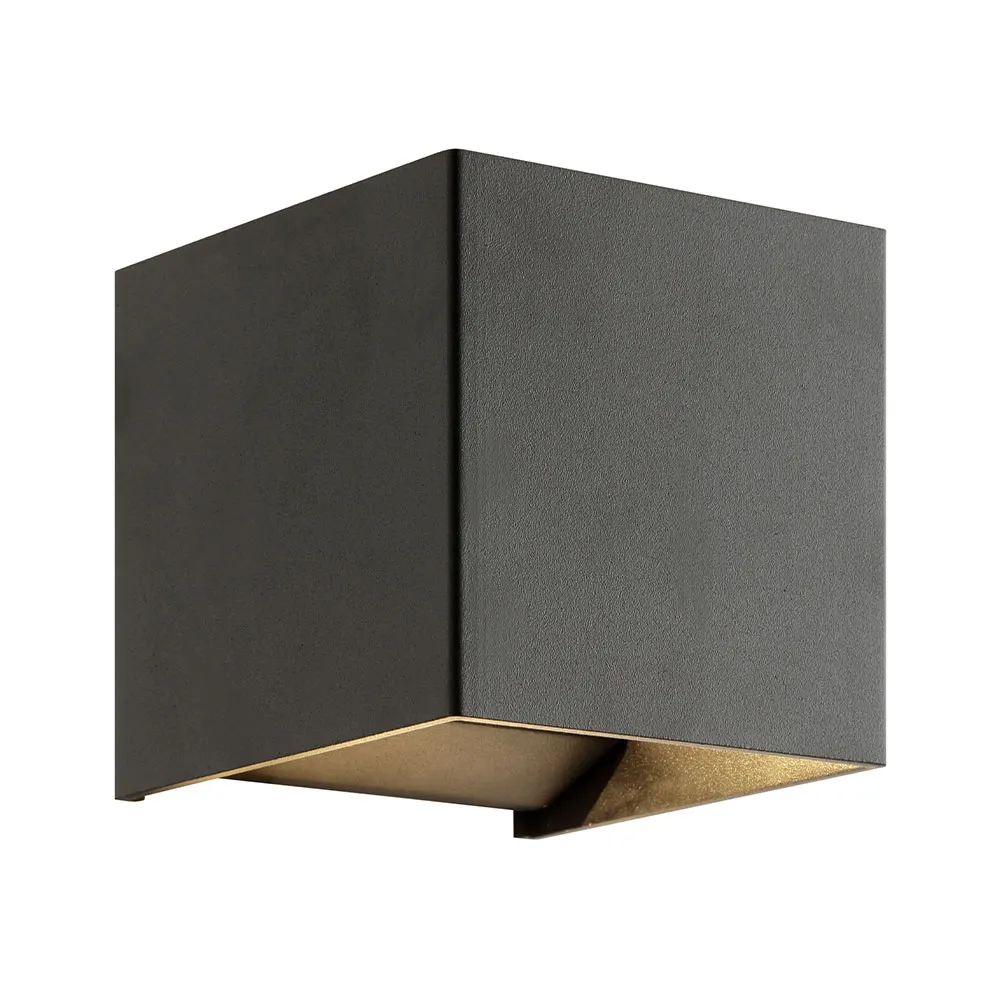 Außenwandleuchte - mit Lichtschablonen "Venata" Metall schwarz