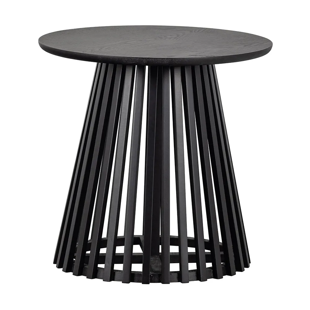 Beistelltisch - rund "Slade" Kiefer schwarz