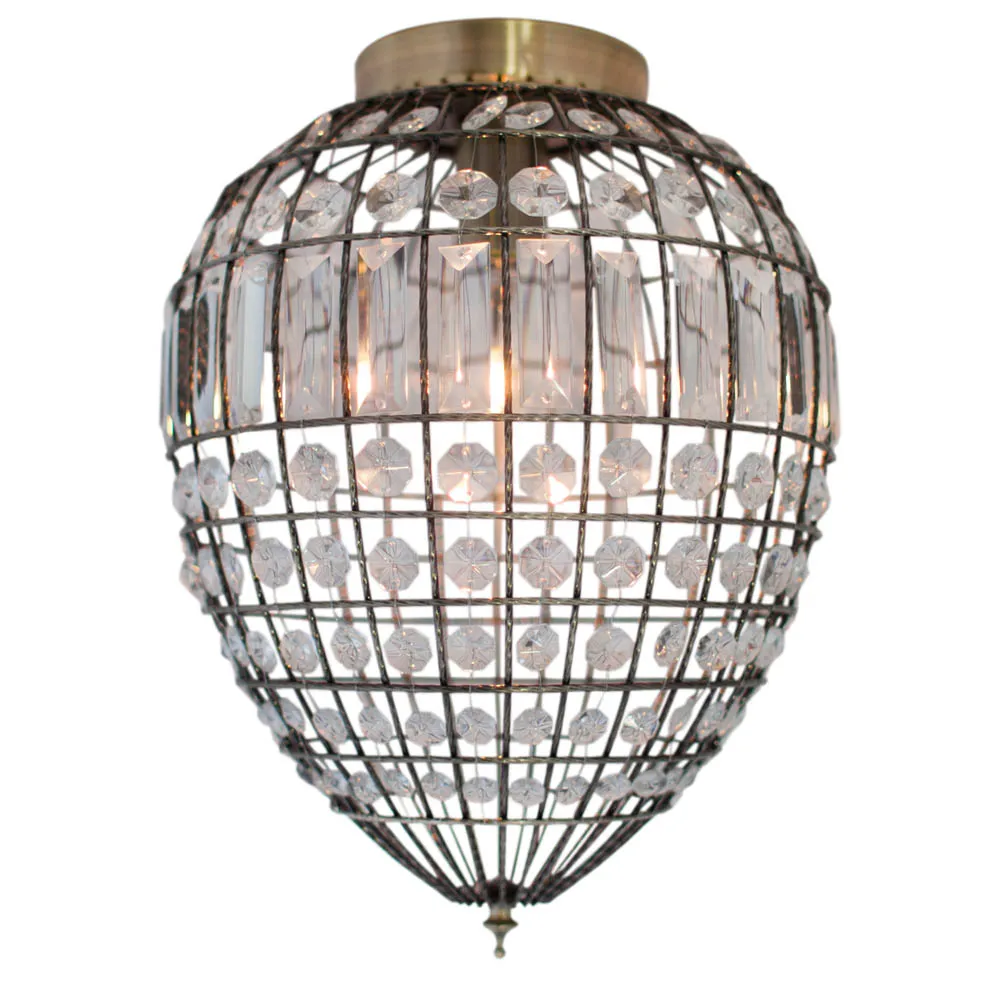 Deckenleuchte - dimmbar "Amalia" Metall & Glas