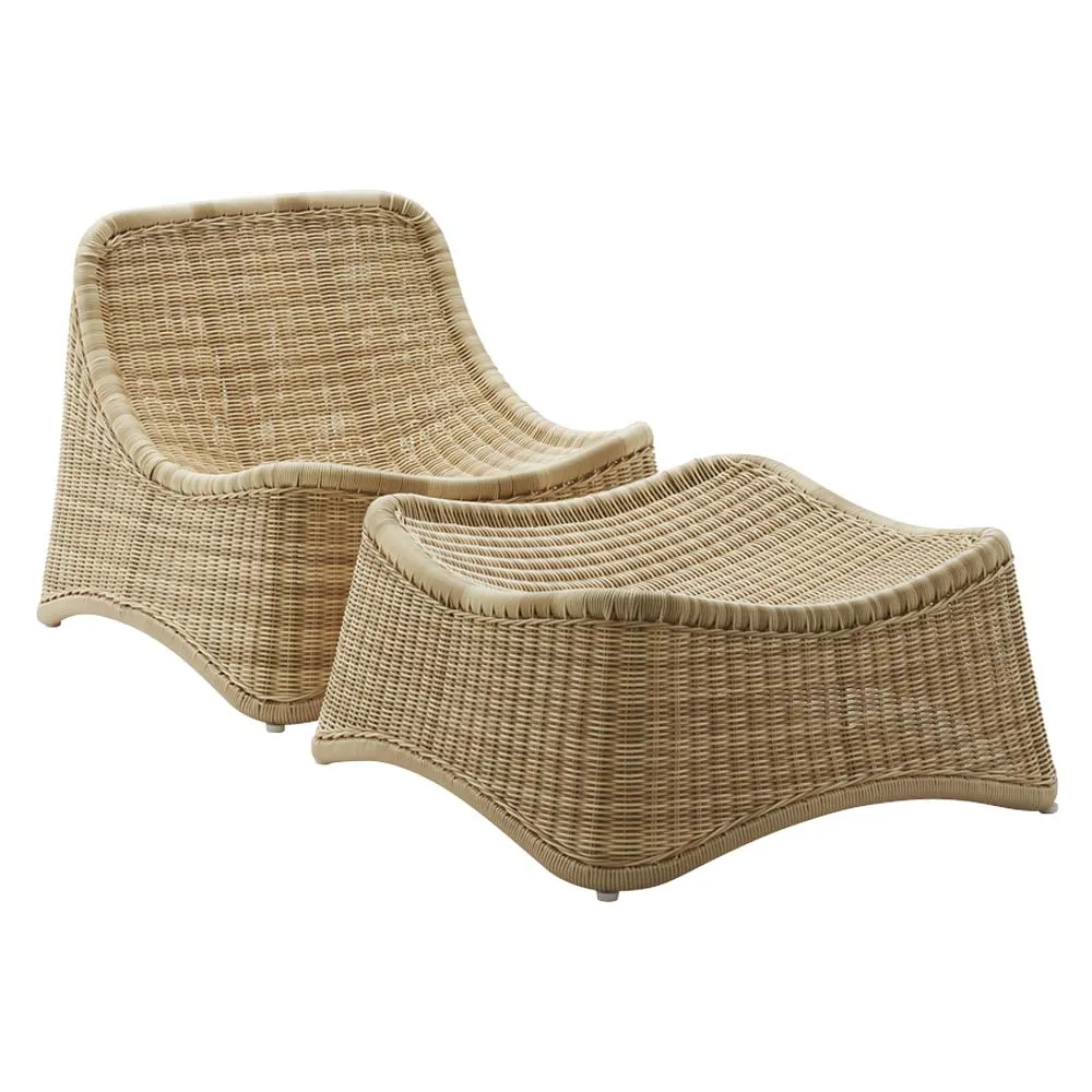 Loungesessel "Cilla" mit Hocker