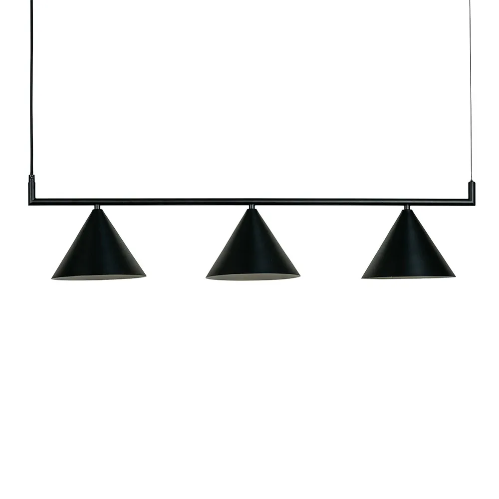 Pendelleuchte - 3-flammig "Caetti" Metall schwarz