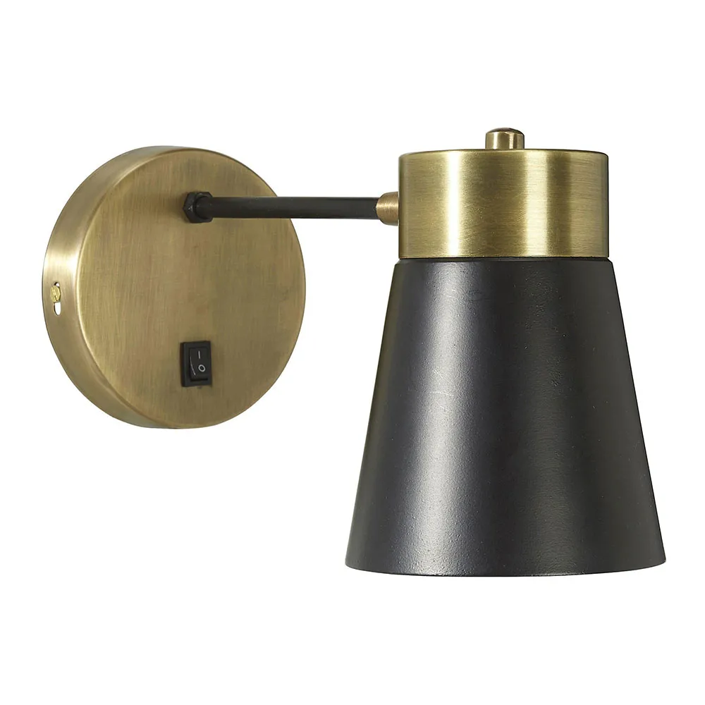 Wandleuchte - verstellbar "Levion" Metall schwarz