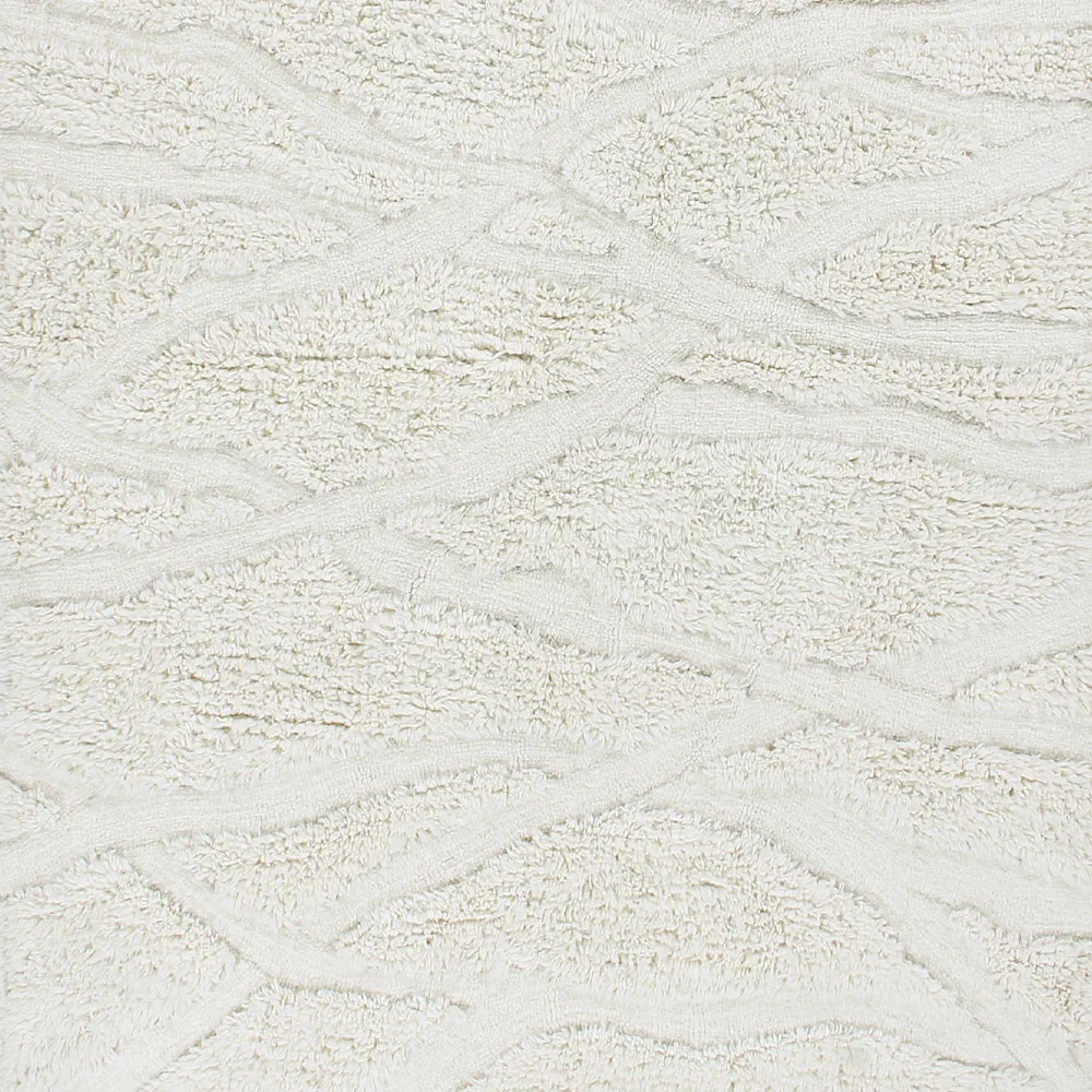 Lorena Canals Wollteppich - waschbar mit Quasten "Enkang" handgefertigt creme