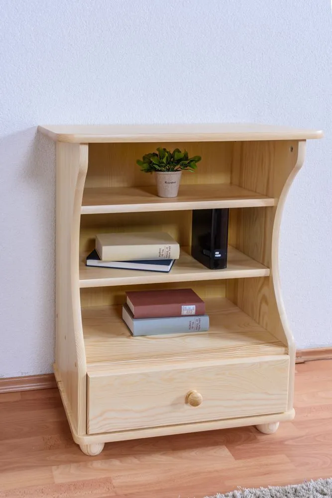 TV-Unterschrank Kiefer massiv Vollholz natur Junco 209 - Abmessungen: 79,5 x 67,5 x 42,5 cm (H x B x T)