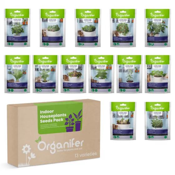 Organifer - Zimmerpflanzen-Saatgutpaket - 13 Sorten