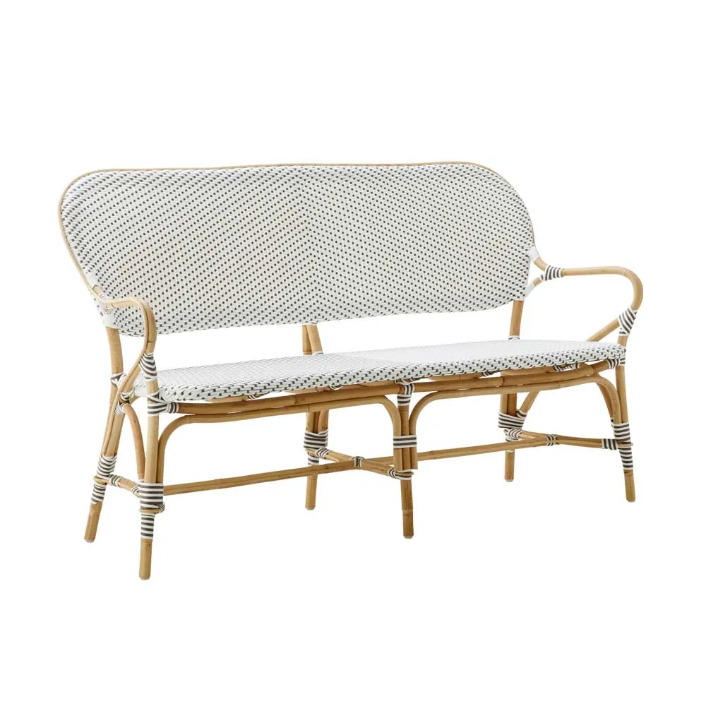 Bank "Montmartre" Rattan weiß