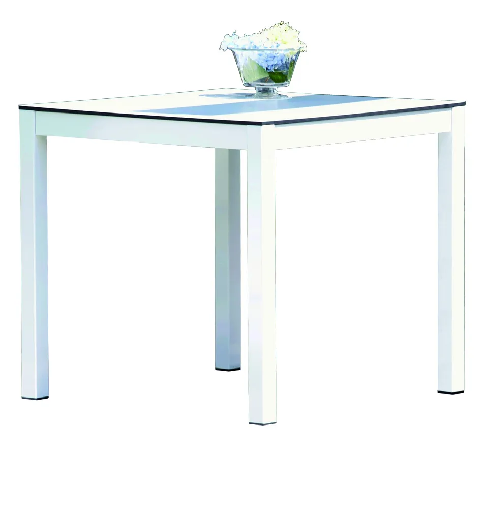 jan kurtz Gartentisch "Quadrat" Aluminium weiß