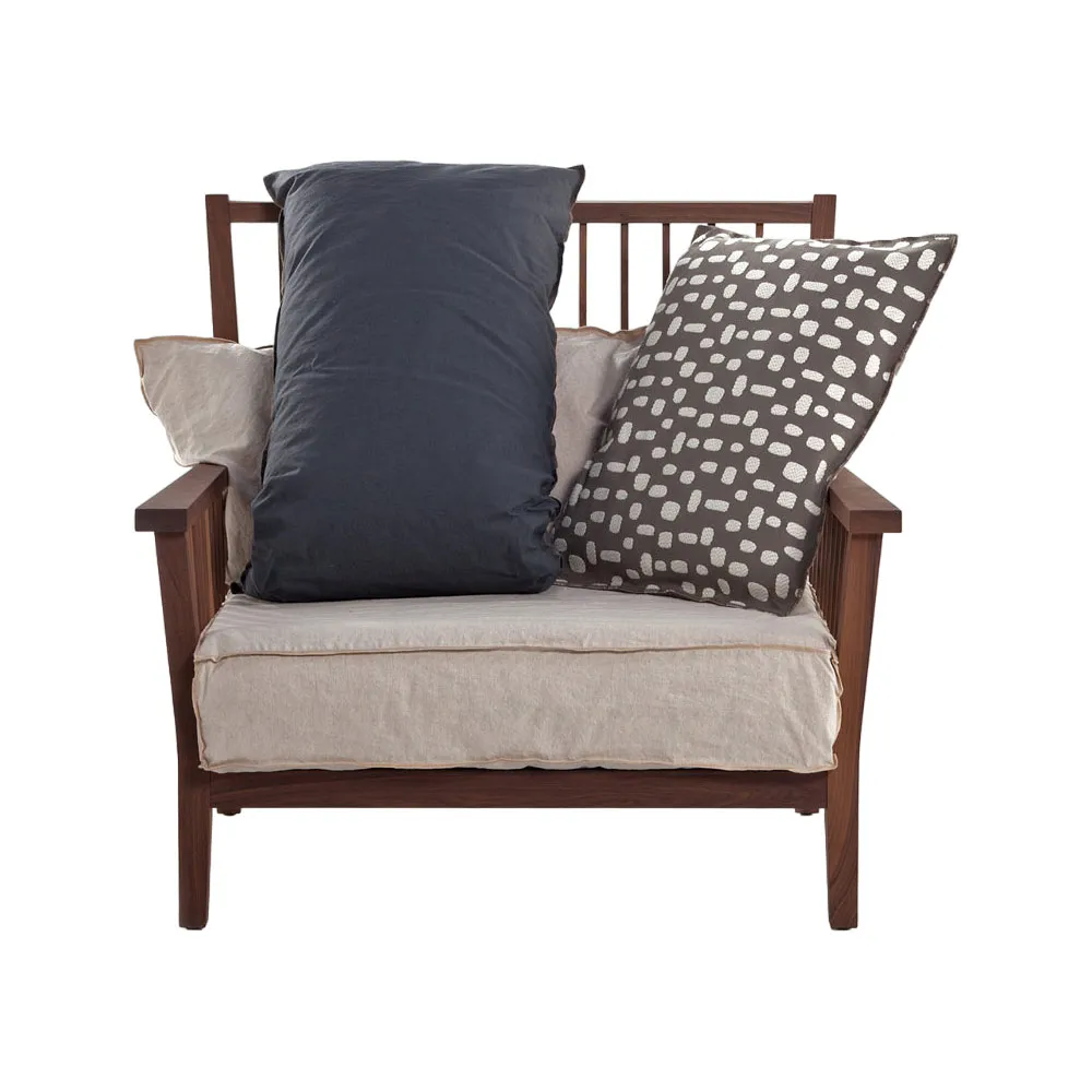 GERVASONI Holzsessel "Gray 01" Nussbaum