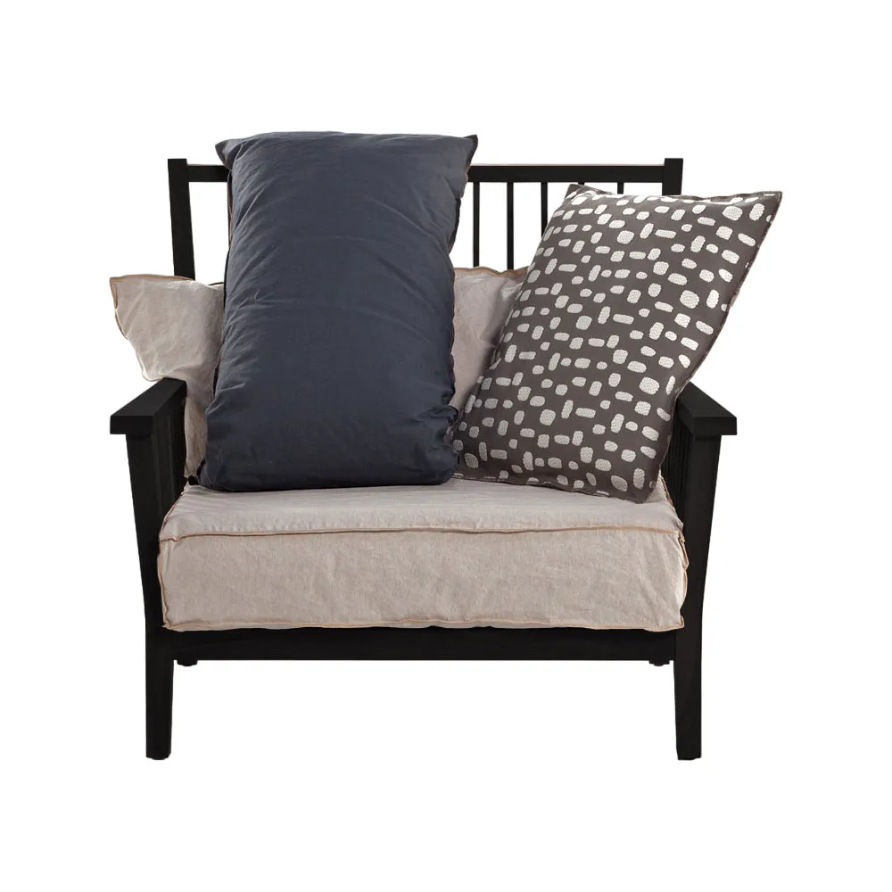 GERVASONI Holzsessel "Gray 01" Eiche schwarz