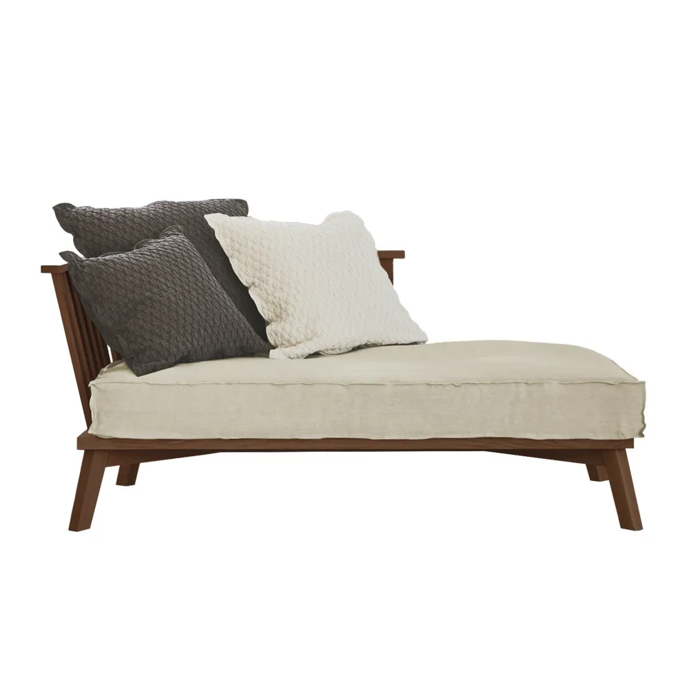 GERVASONI Recamiere "Gray 04" Nussbaum