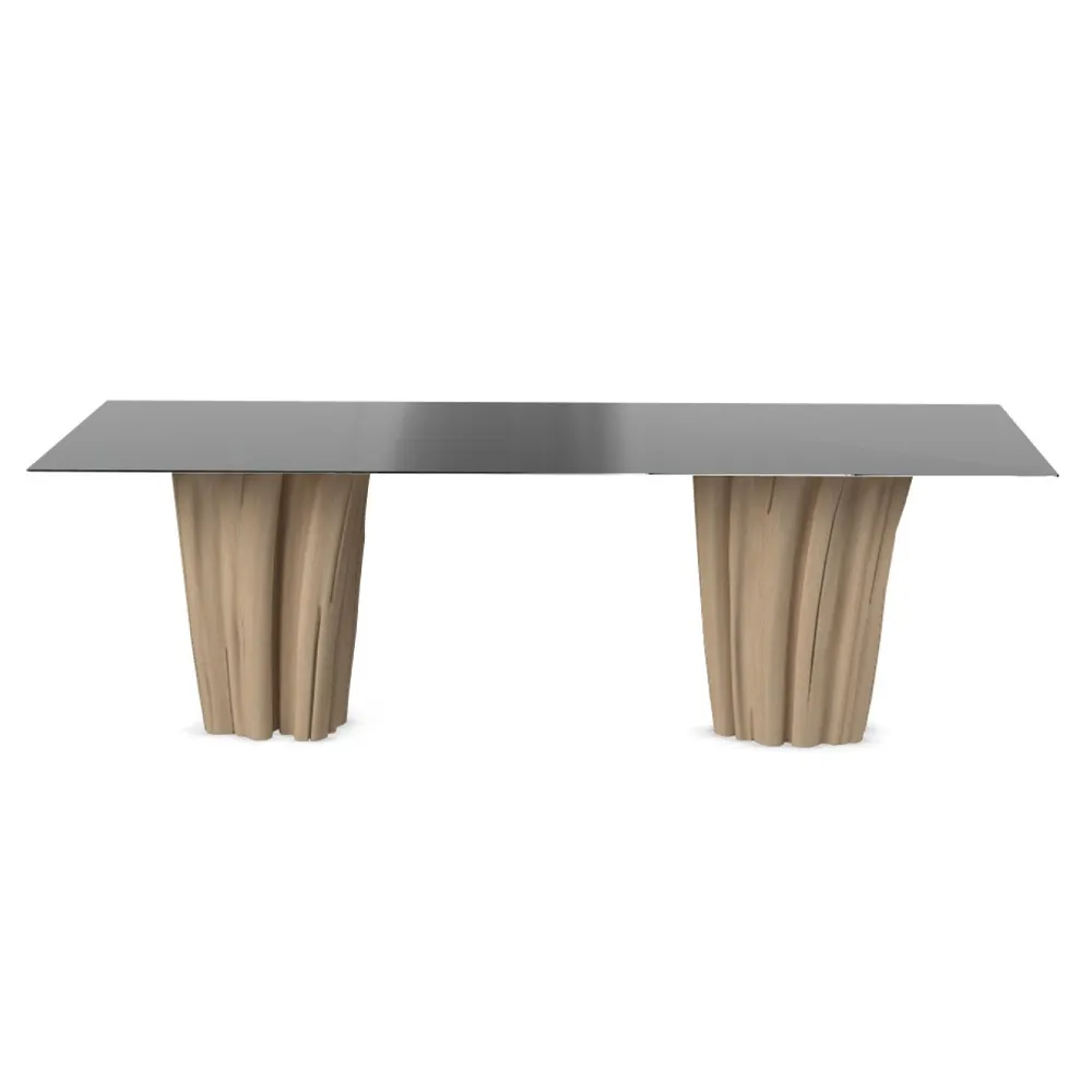 GERVASONI Esstisch - rechteckig "Brick" Buche & Stahl