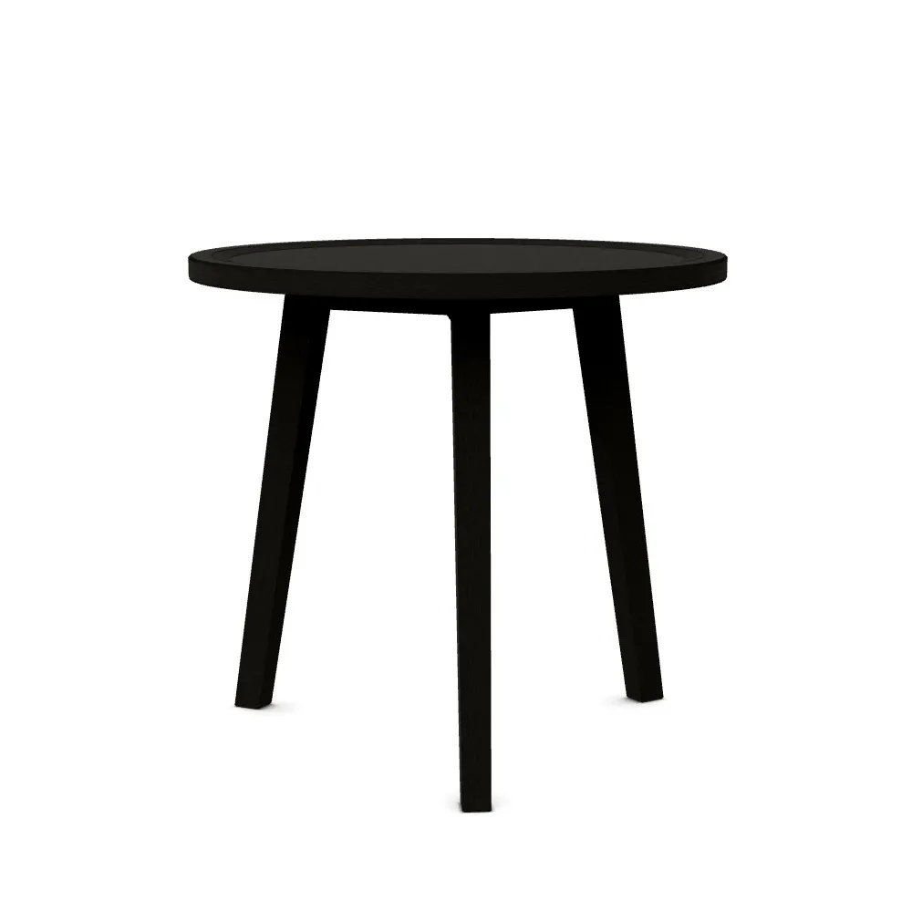 GERVASONI Beistelltisch - rund "Gray 41" Eiche schwarz