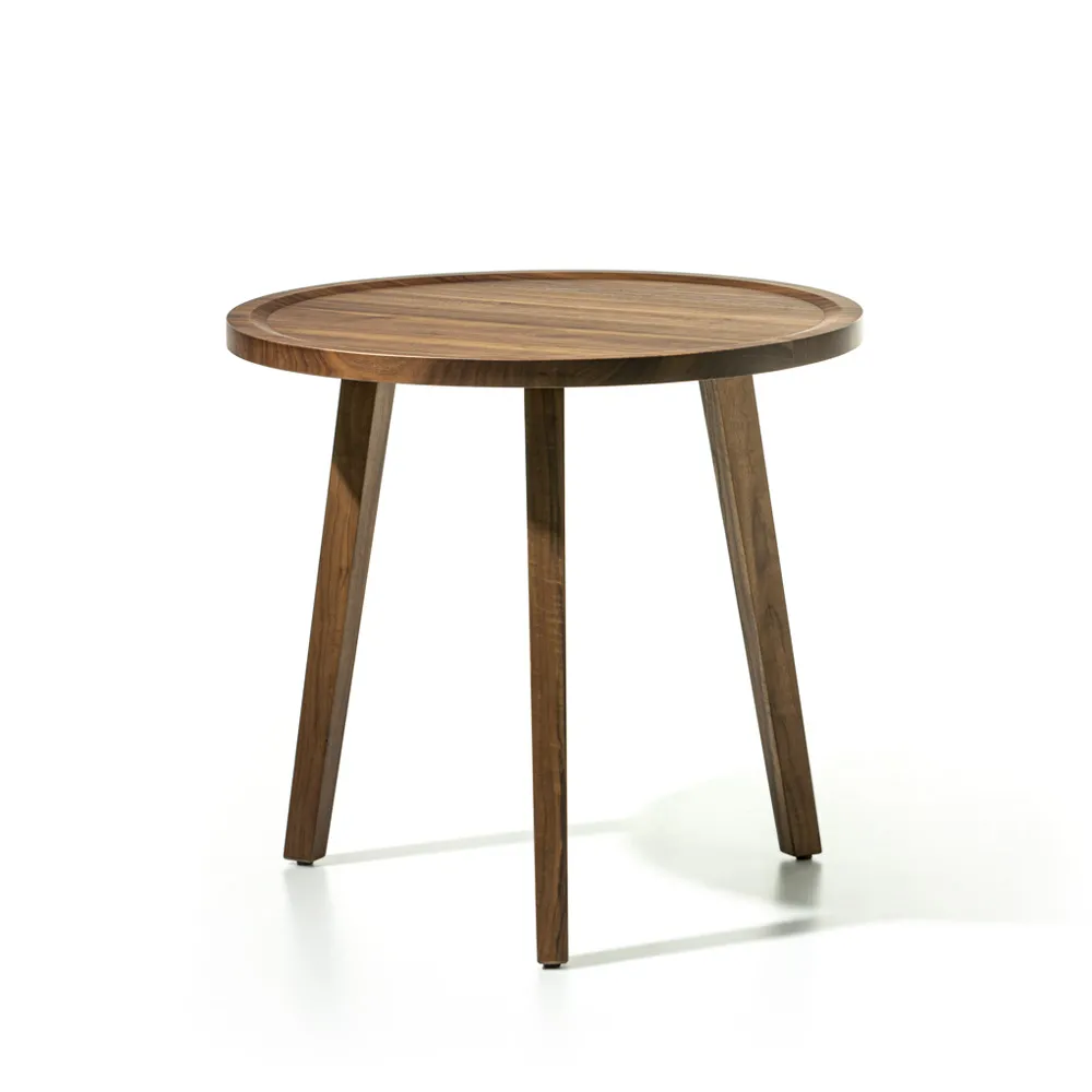 GERVASONI Beistelltisch - rund "Gray 41" Nussbaum