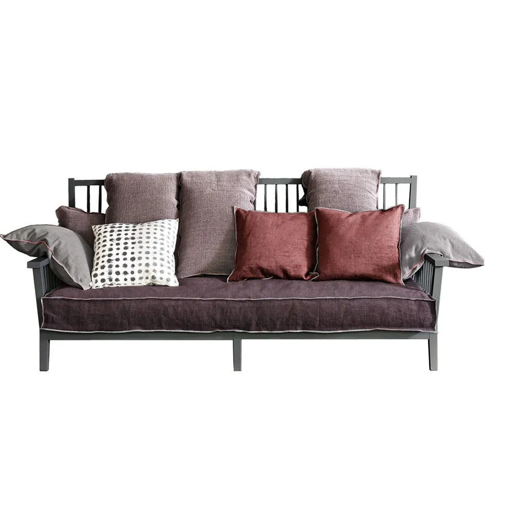 GERVASONI Holzsofa "Gray 03" 2-Sitzer