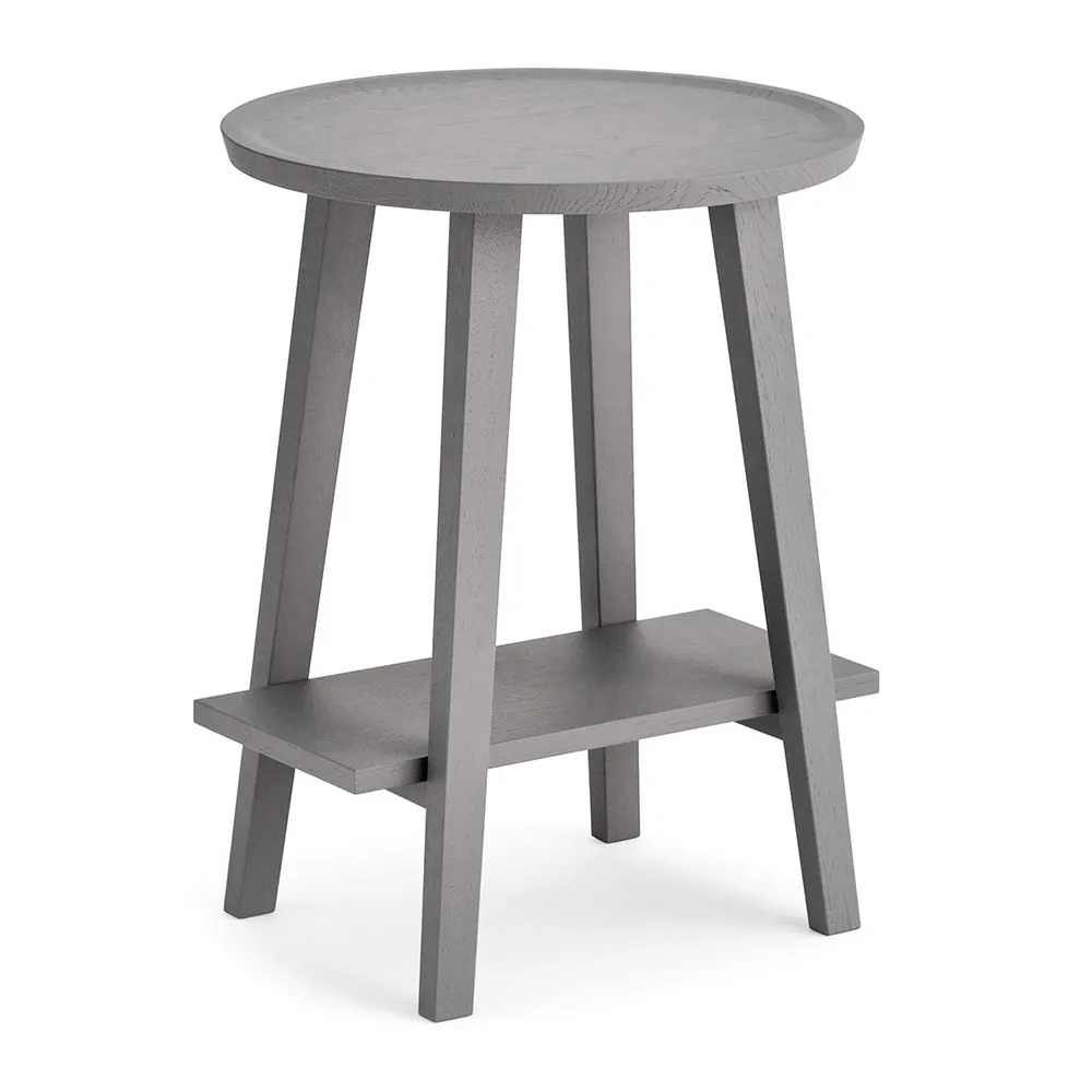 GERVASONI Nachttisch - rund "LC 45" Nussbaum